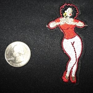 Stylish Red and White Embroidered Brooch (Only)